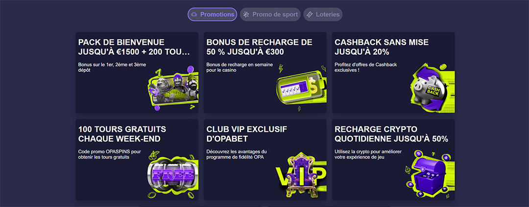 promotions opabet casino